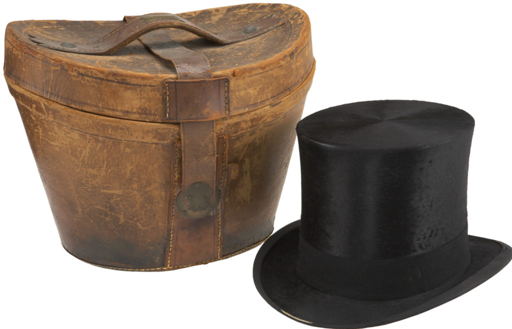 william-mckinley-beaver-top-hat-with-leather-traveling-case