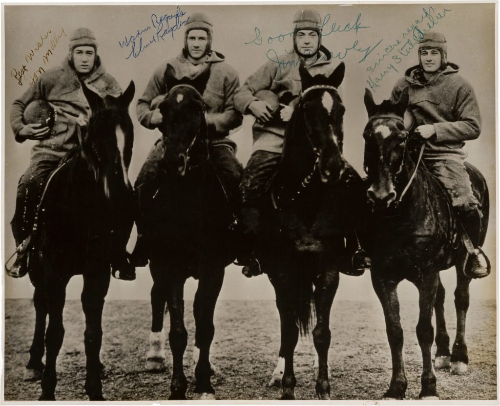 1924-the-four-horsemen-of-notre-dame-signed-photograph
